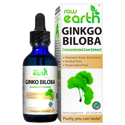 Raw Earth Ginko Biloba Extract 2oz - Optimally Organic